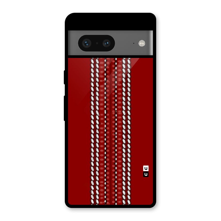 Cricket Ball Design Glass Back Case for Google Pixel 7