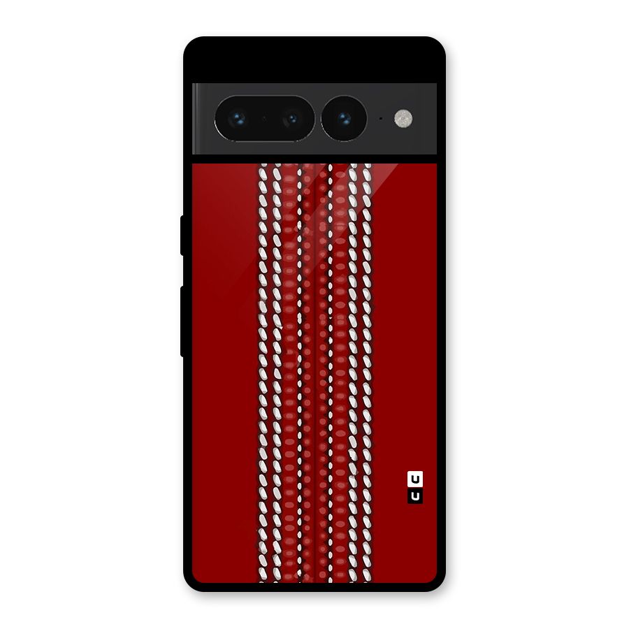 Cricket Ball Design Glass Back Case for Google Pixel 7 Pro