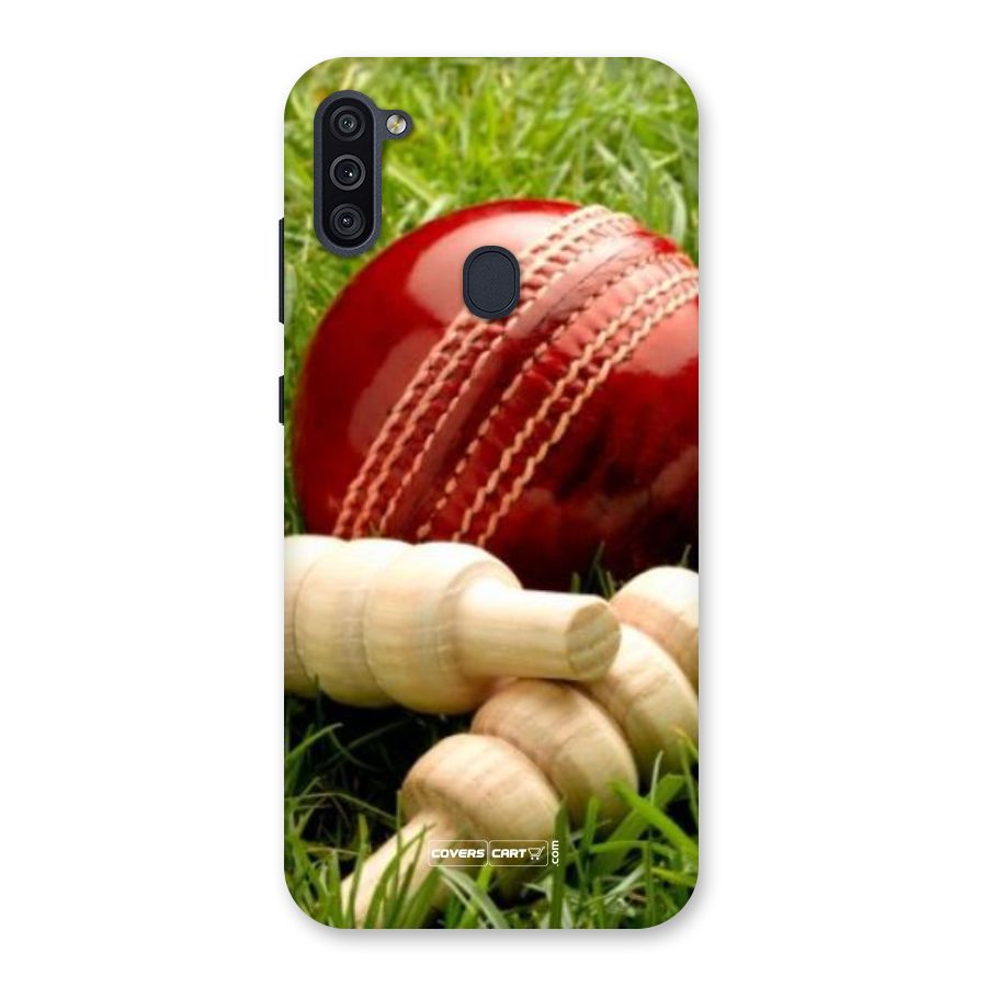 Cricket Ball and Stumps Back Case for Galaxy M11