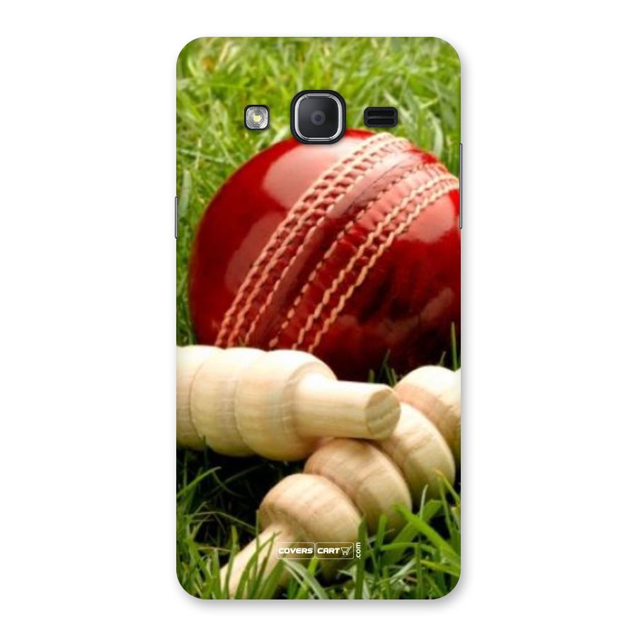 Cricket Ball and Stumps Back Case for Galaxy On7 2015