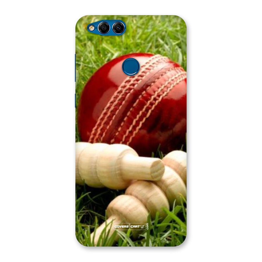 Cricket Ball and Stumps Back Case for Honor 7X