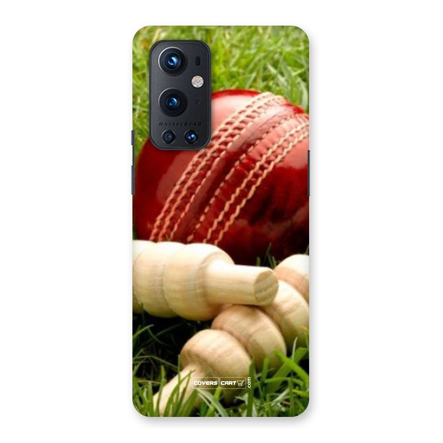 Cricket Ball and Stumps Back Case for OnePlus 9 Pro