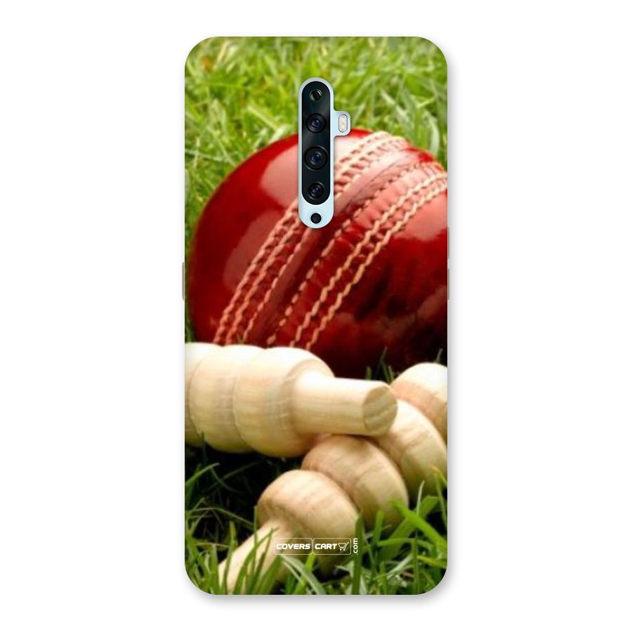 Cricket Ball and Stumps Back Case for Oppo Reno2 Z