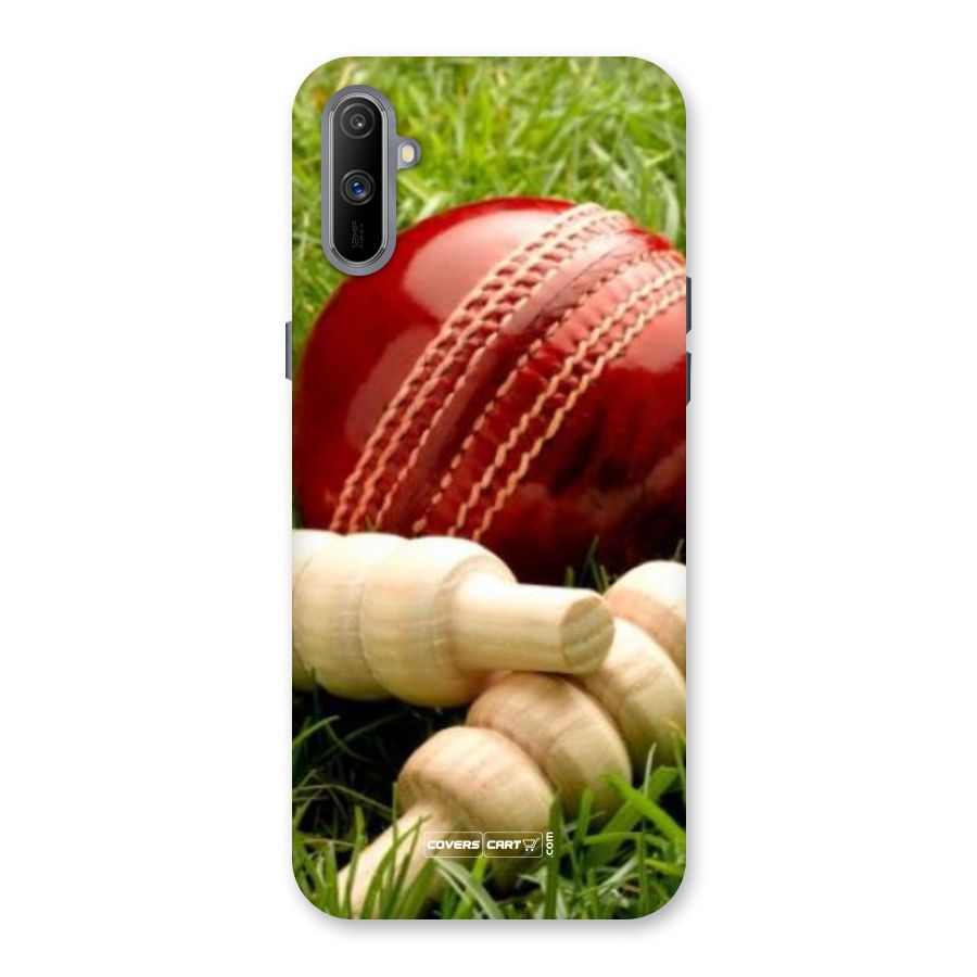 Cricket Ball and Stumps Back Case for Realme C3