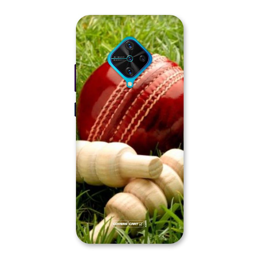 Cricket Ball and Stumps Back Case for Vivo S1 Pro