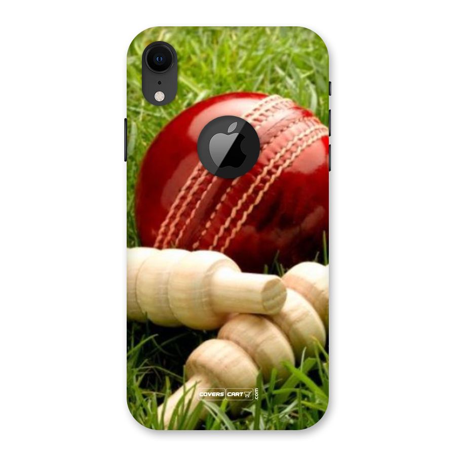 Cricket Ball and Stumps Back Case for iPhone XR Logo Cut