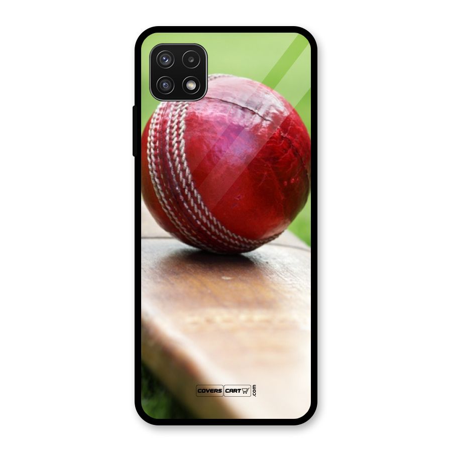 Cricket Bat Ball Glass Back Case for Galaxy A22 5G