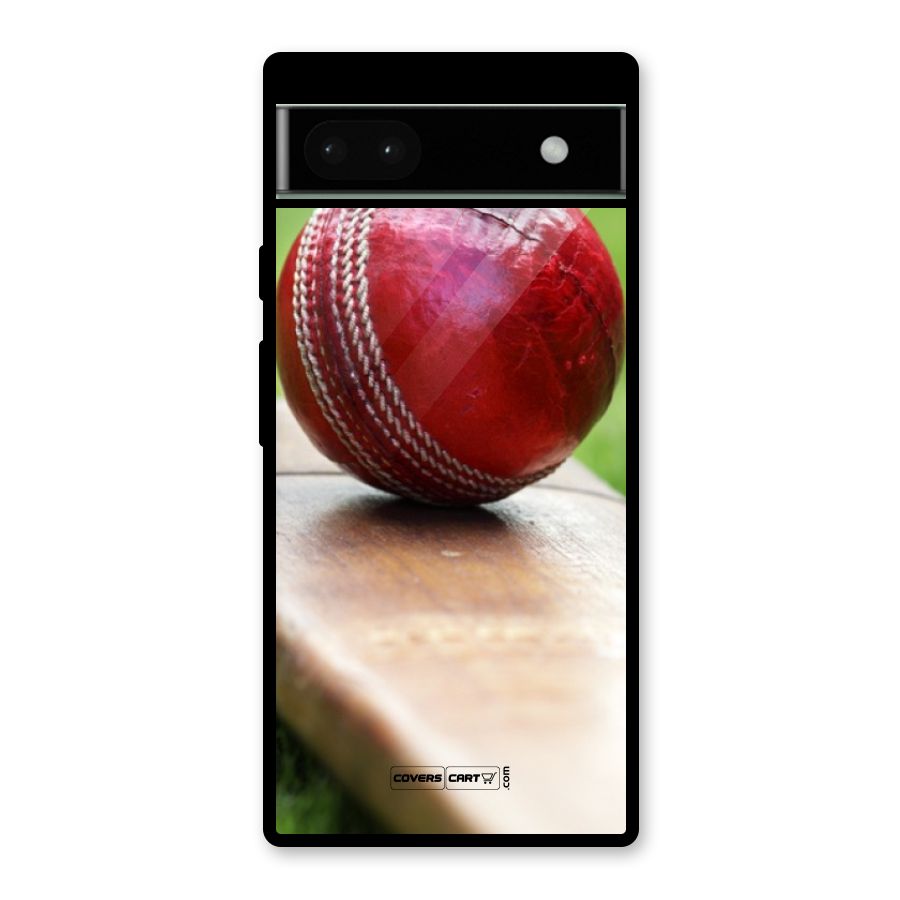 Cricket Bat Ball Glass Back Case for Google Pixel 6a