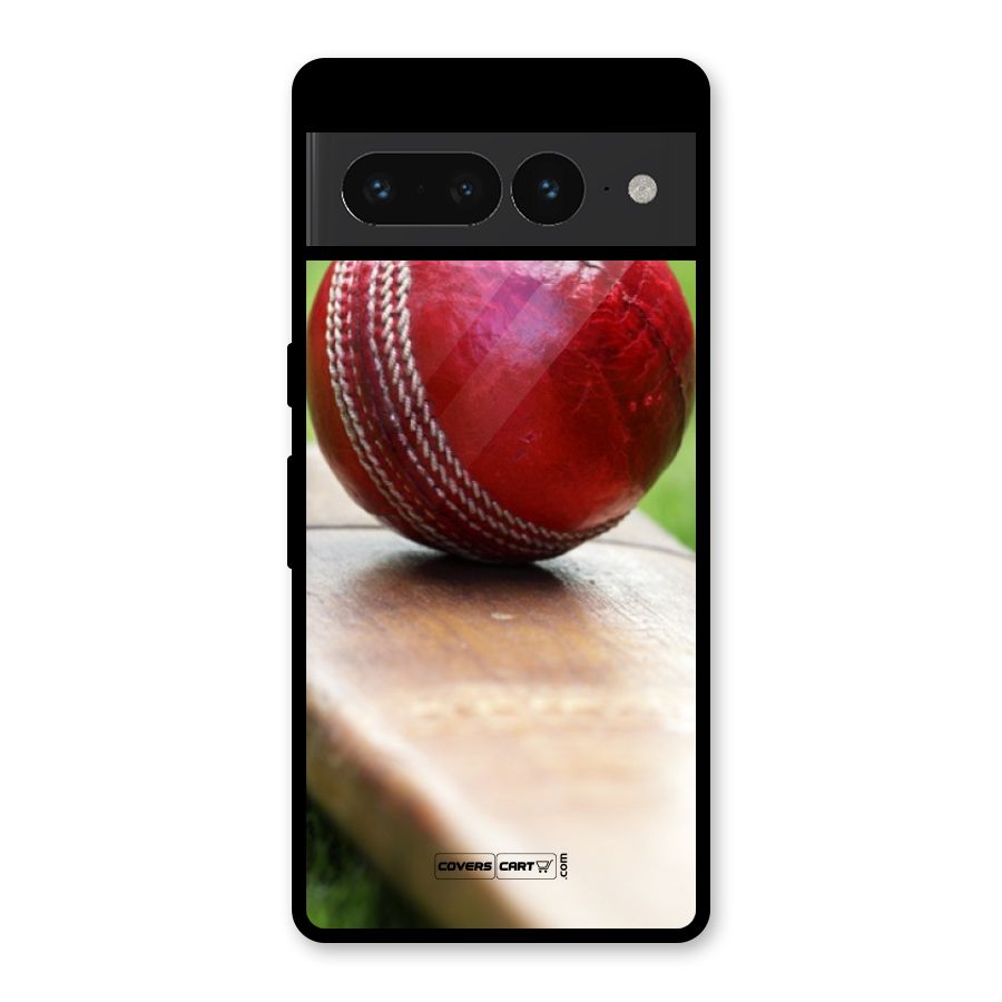 Cricket Bat Ball Glass Back Case for Google Pixel 7 Pro