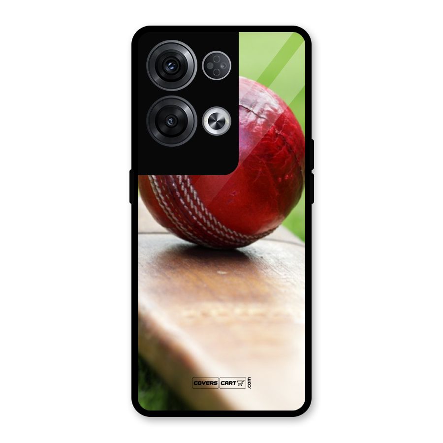 Cricket Bat Ball Glass Back Case for Oppo Reno8 Pro 5G