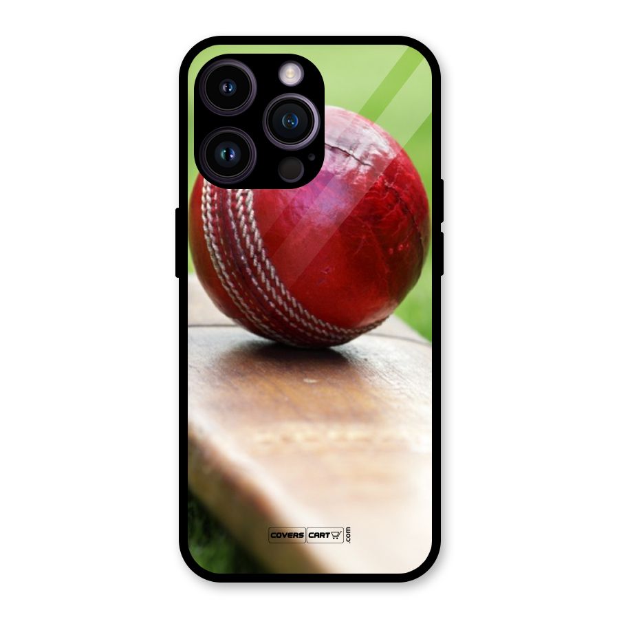 Cricket Bat Ball Glass Back Case for iPhone 14 Pro Max