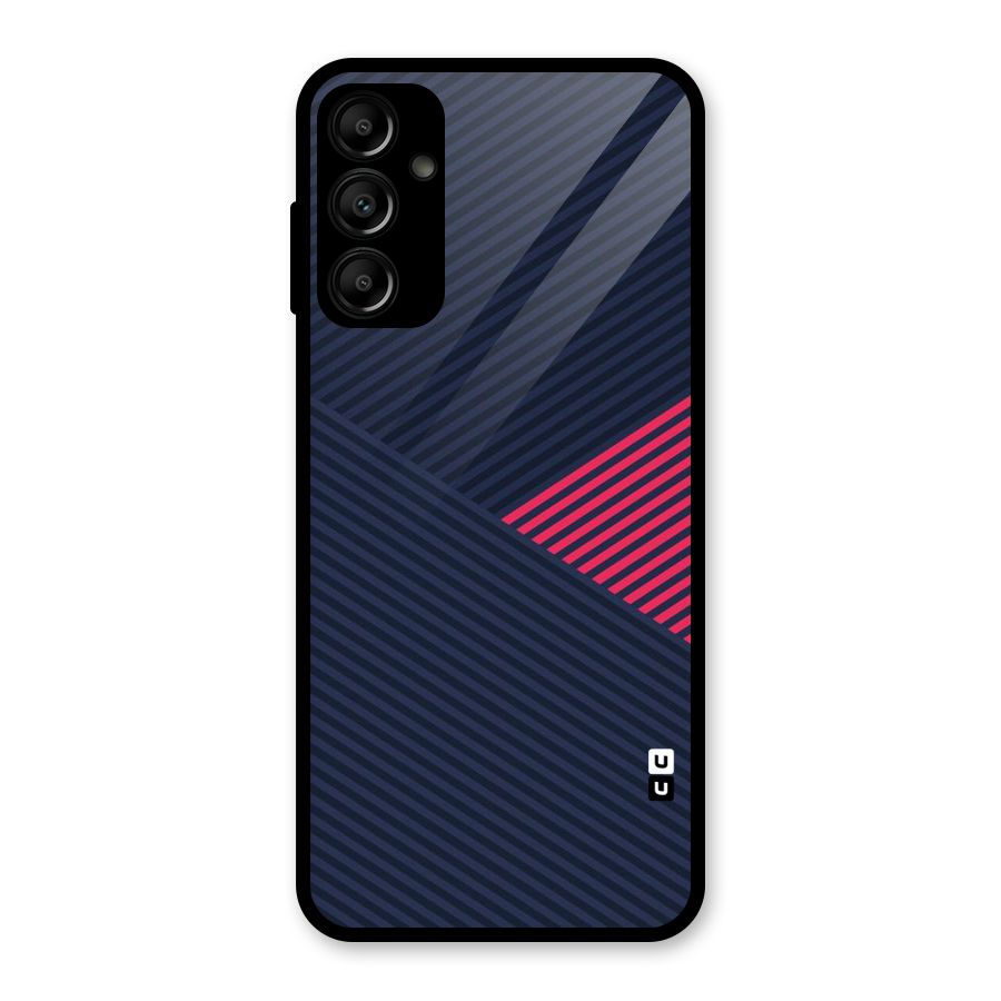 Criscros Stripes Glass Back Case for Galaxy A14 5G