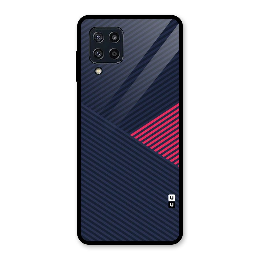 Criscros Stripes Glass Back Case for Galaxy M32