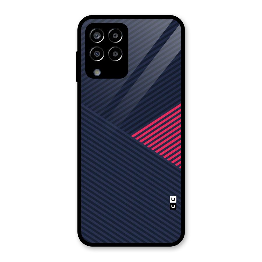 Criscros Stripes Glass Back Case for Galaxy M33