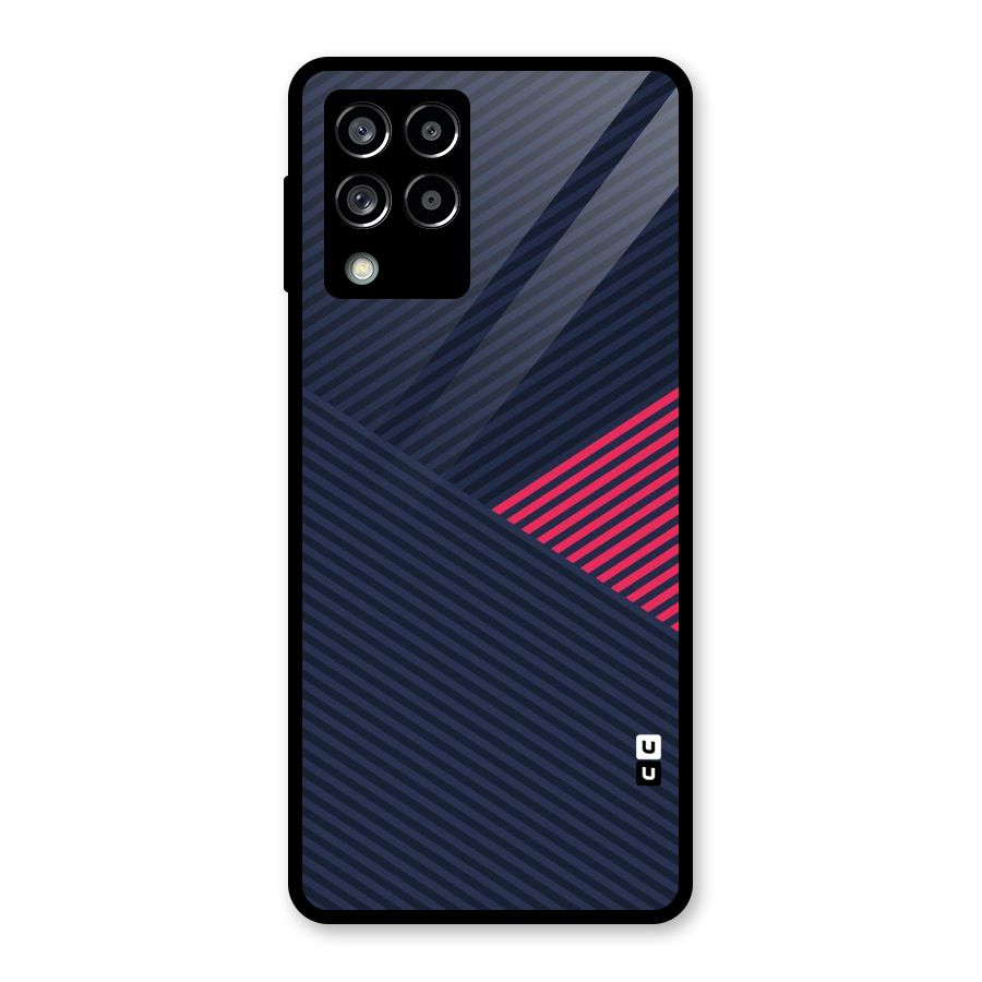 Criscros Stripes Glass Back Case for Galaxy M53 5G