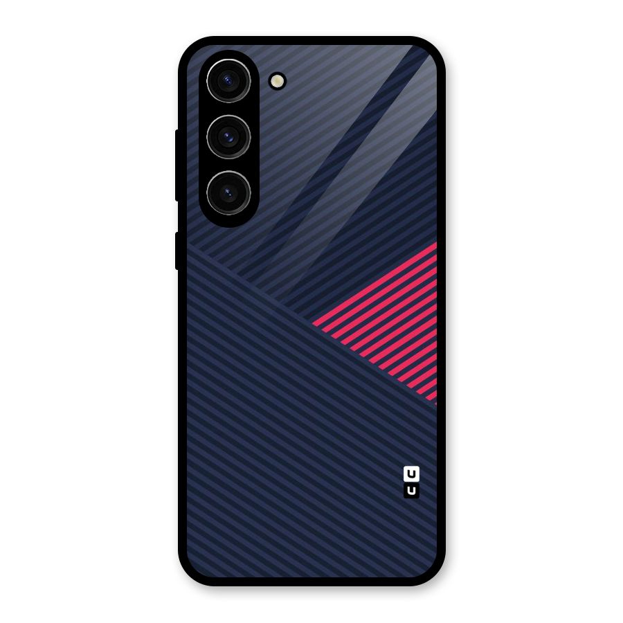 Criscros Stripes Glass Back Case for Galaxy S23 Plus