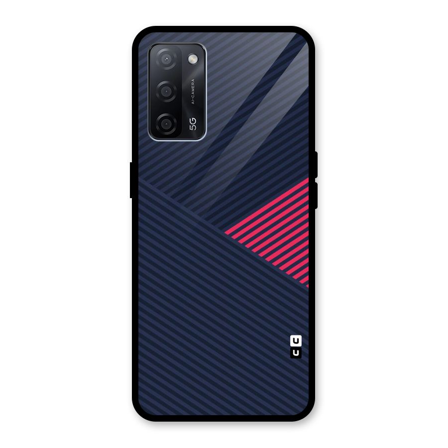 Criscros Stripes Glass Back Case for Oppo A53s 5G