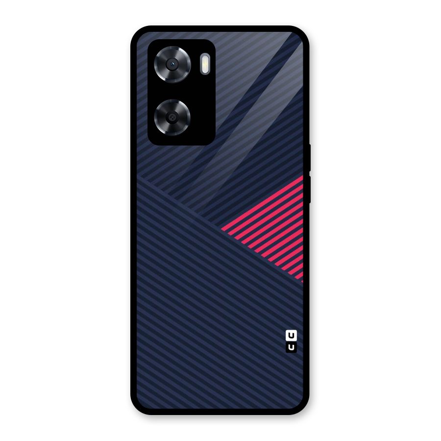 Criscros Stripes Glass Back Case for Oppo A57 2022