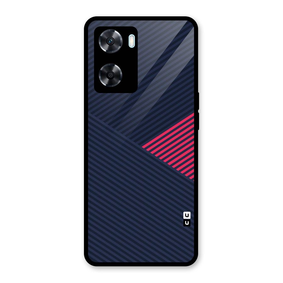 Criscros Stripes Glass Back Case for Oppo A77