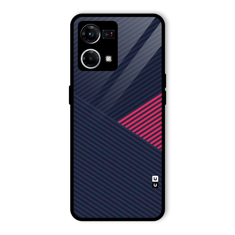 Criscros Stripes Glass Back Case for Oppo F21 Pro 5G