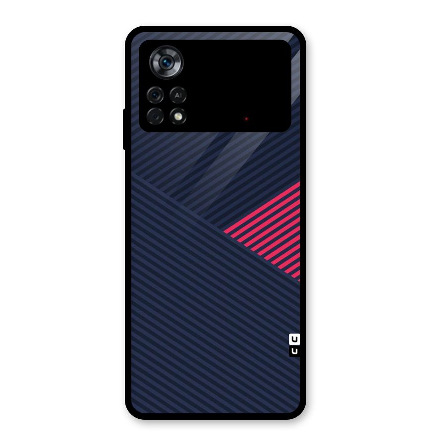Criscros Stripes Glass Back Case for Poco X4 Pro 5G