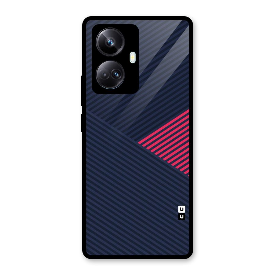 Criscros Stripes Glass Back Case for Realme 10 Pro Plus