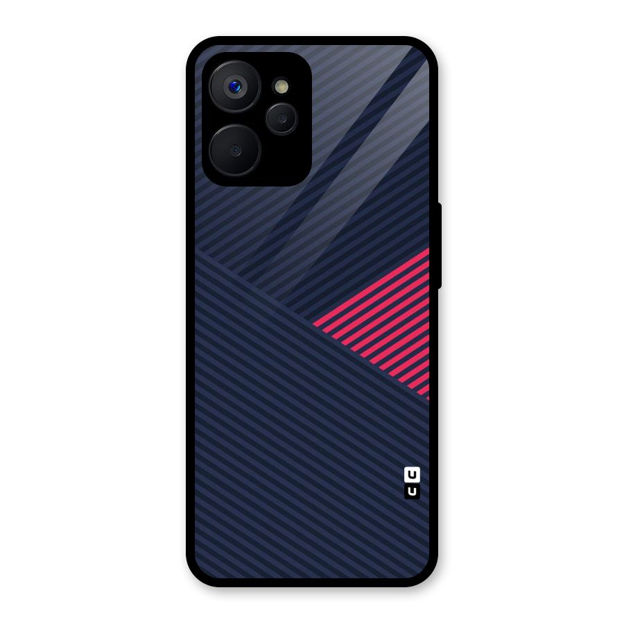 Criscros Stripes Glass Back Case for Realme 9i 5G