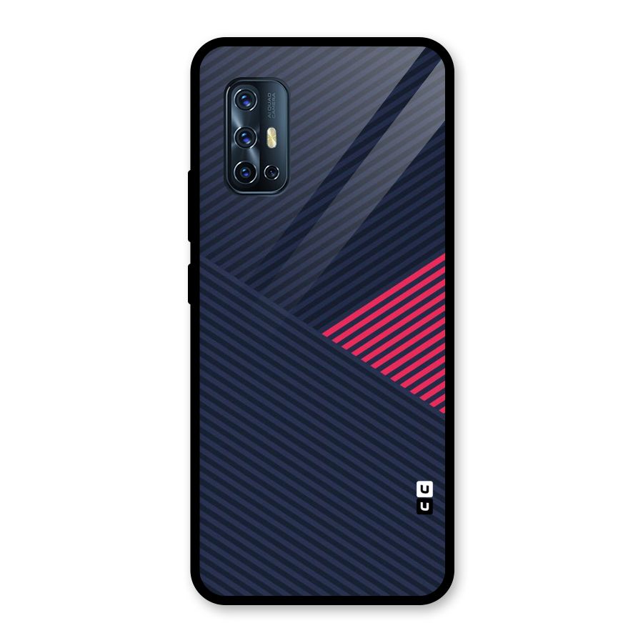 Criscros Stripes Glass Back Case for Vivo V17