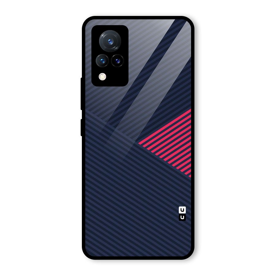 Criscros Stripes Glass Back Case for Vivo V21 5G