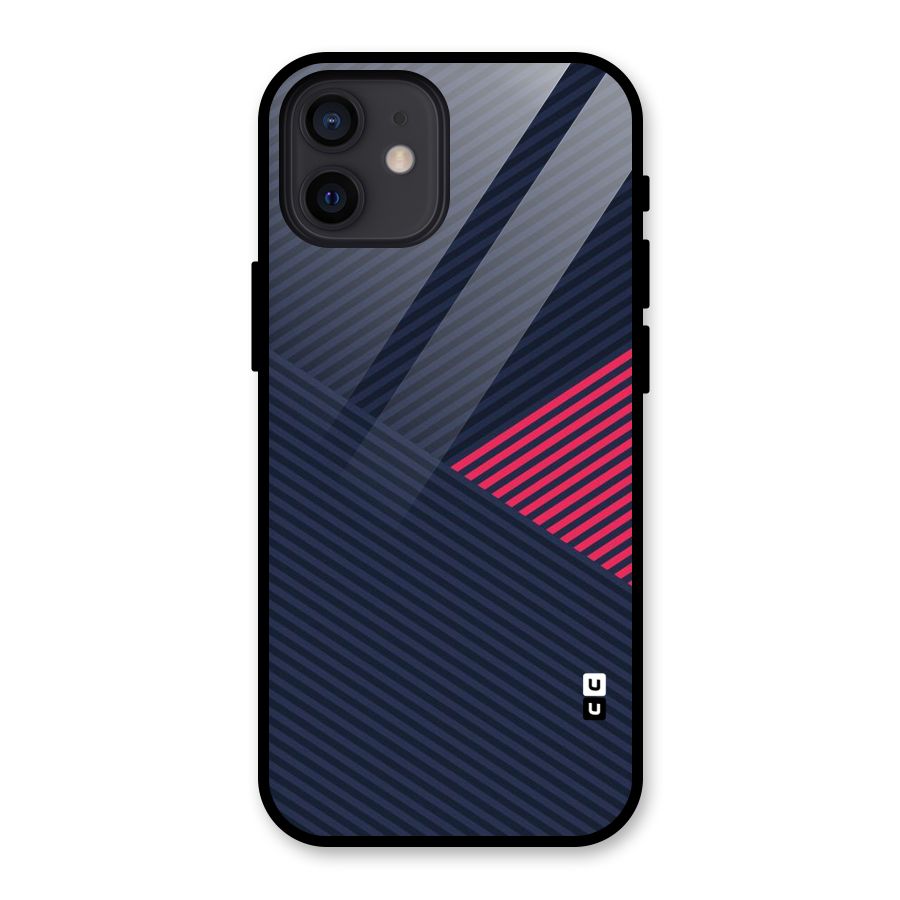 Criscros Stripes Glass Back Case for iPhone 12