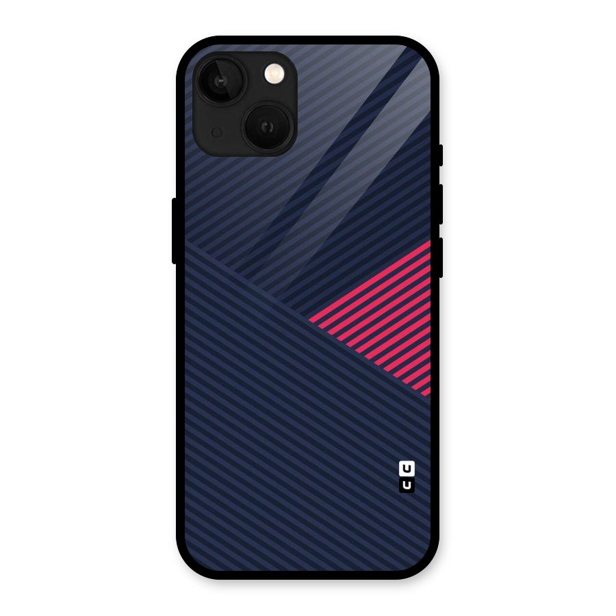 Criscros Stripes Glass Back Case for iPhone 13