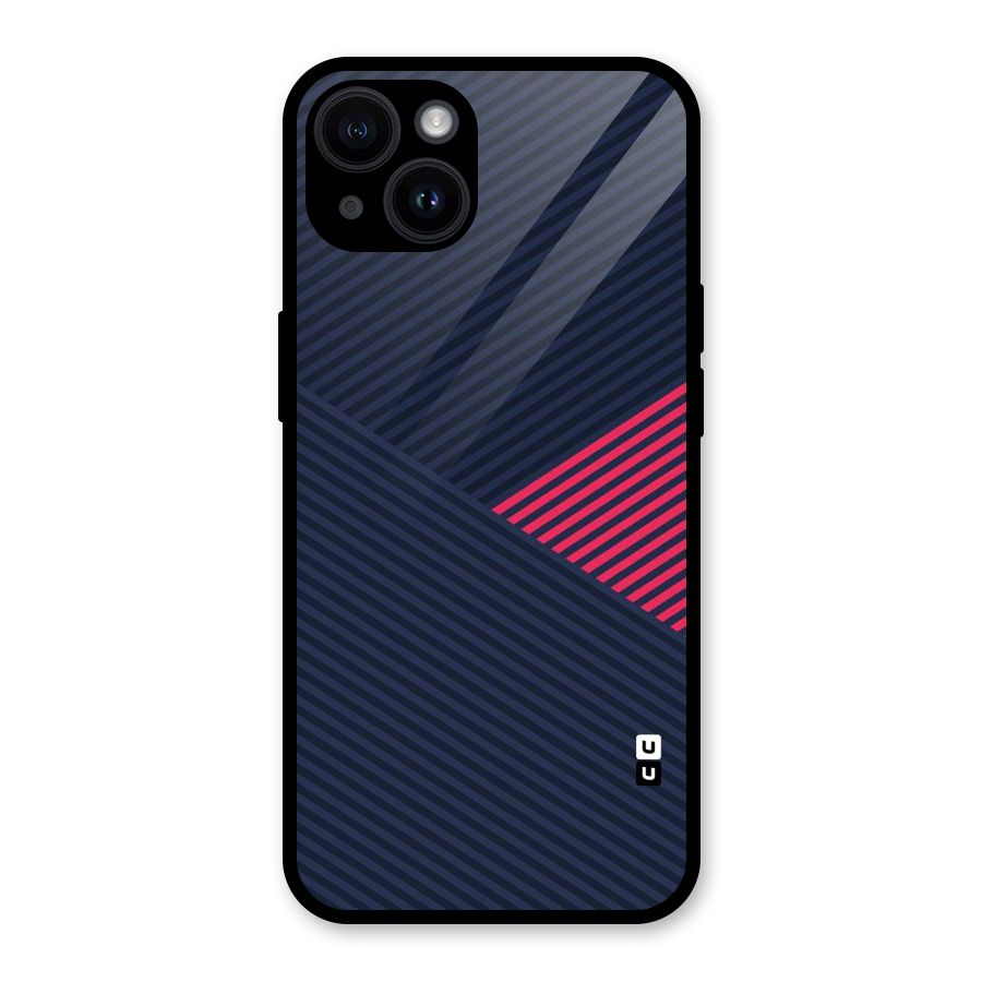 Criscros Stripes Glass Back Case for iPhone 14