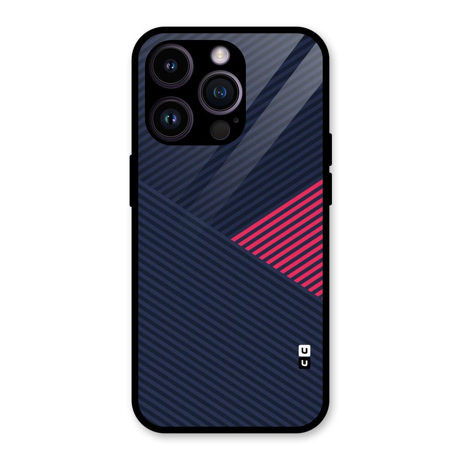 Criscros Stripes Glass Back Case for iPhone 14 Pro