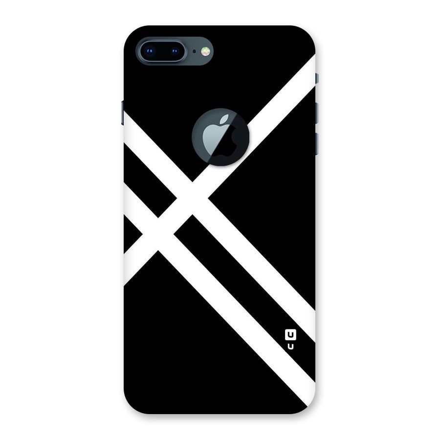 CrissCross Lines Back Case for iPhone 7 Plus Logo Cut
