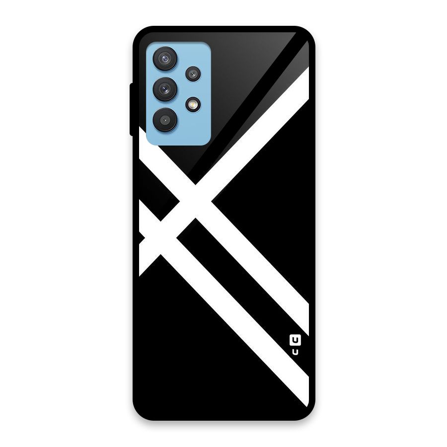 CrissCross Lines Glass Back Case for Galaxy M32 5G