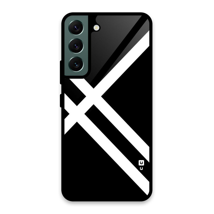 CrissCross Lines Glass Back Case for Galaxy S22 5G