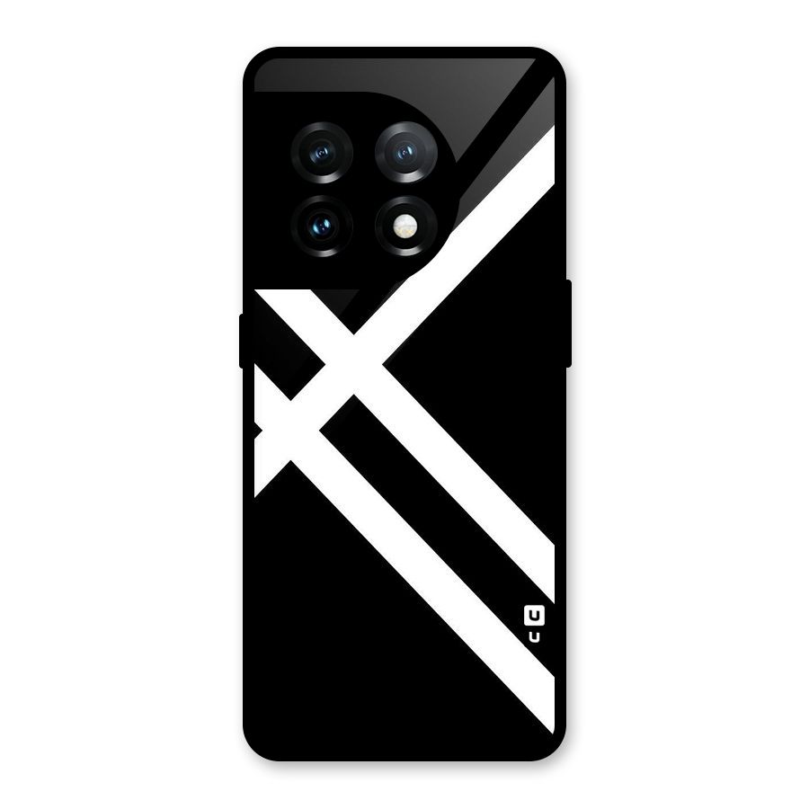 CrissCross Lines Glass Back Case for OnePlus 11