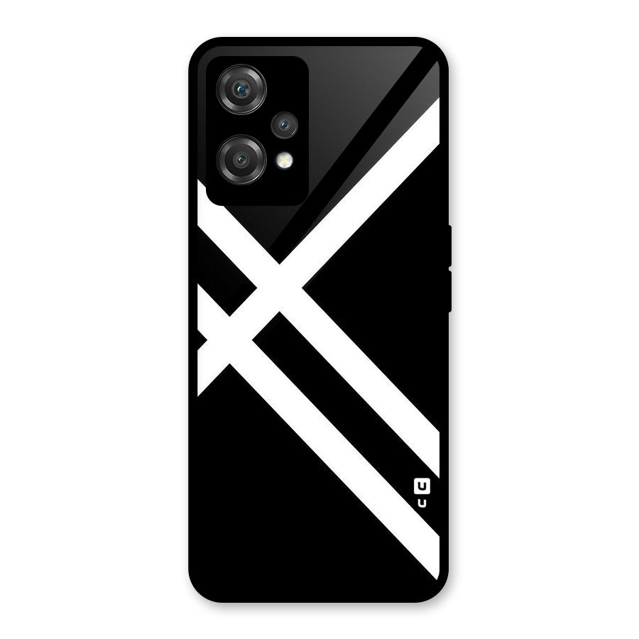CrissCross Lines Glass Back Case for OnePlus Nord CE 2 Lite 5G