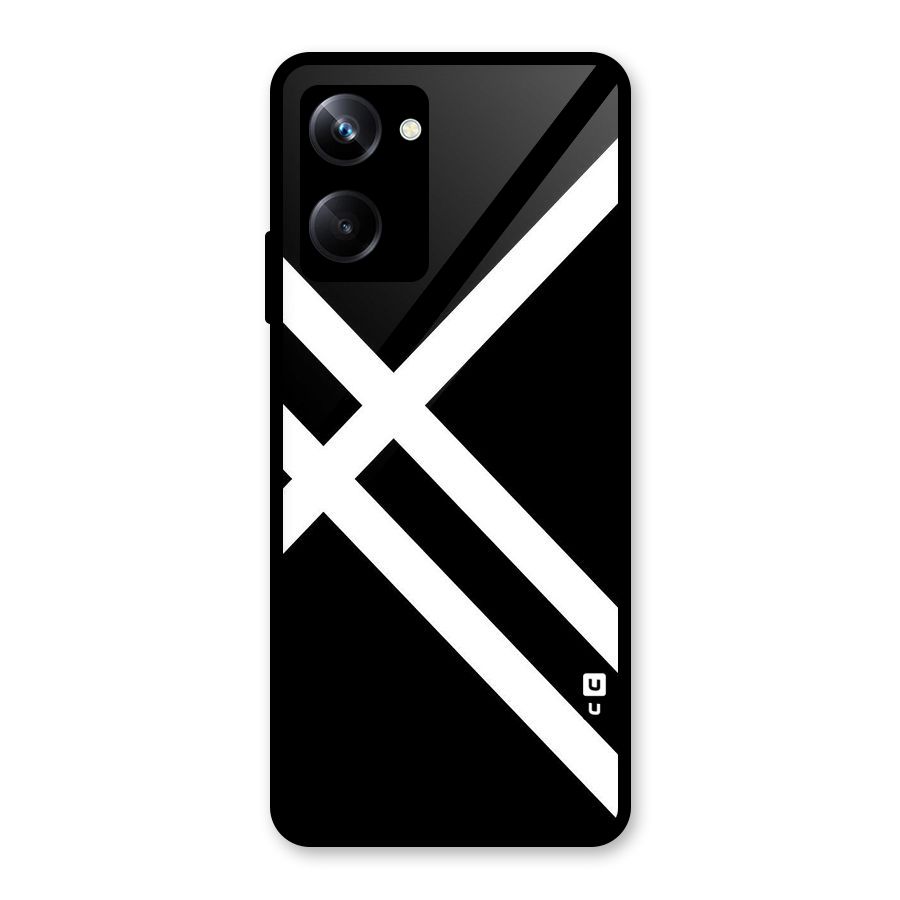 CrissCross Lines Glass Back Case for Realme 10 Pro