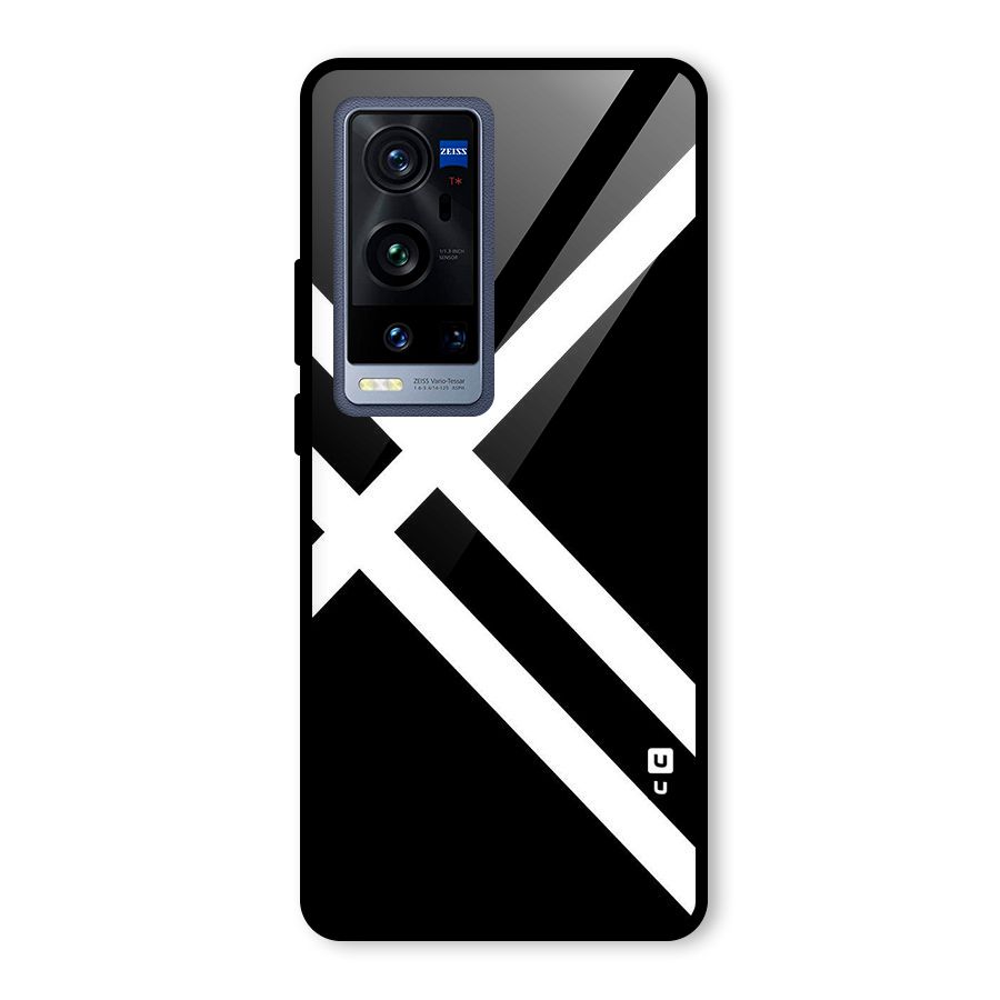CrissCross Lines Glass Back Case for Vivo X60 Pro Plus