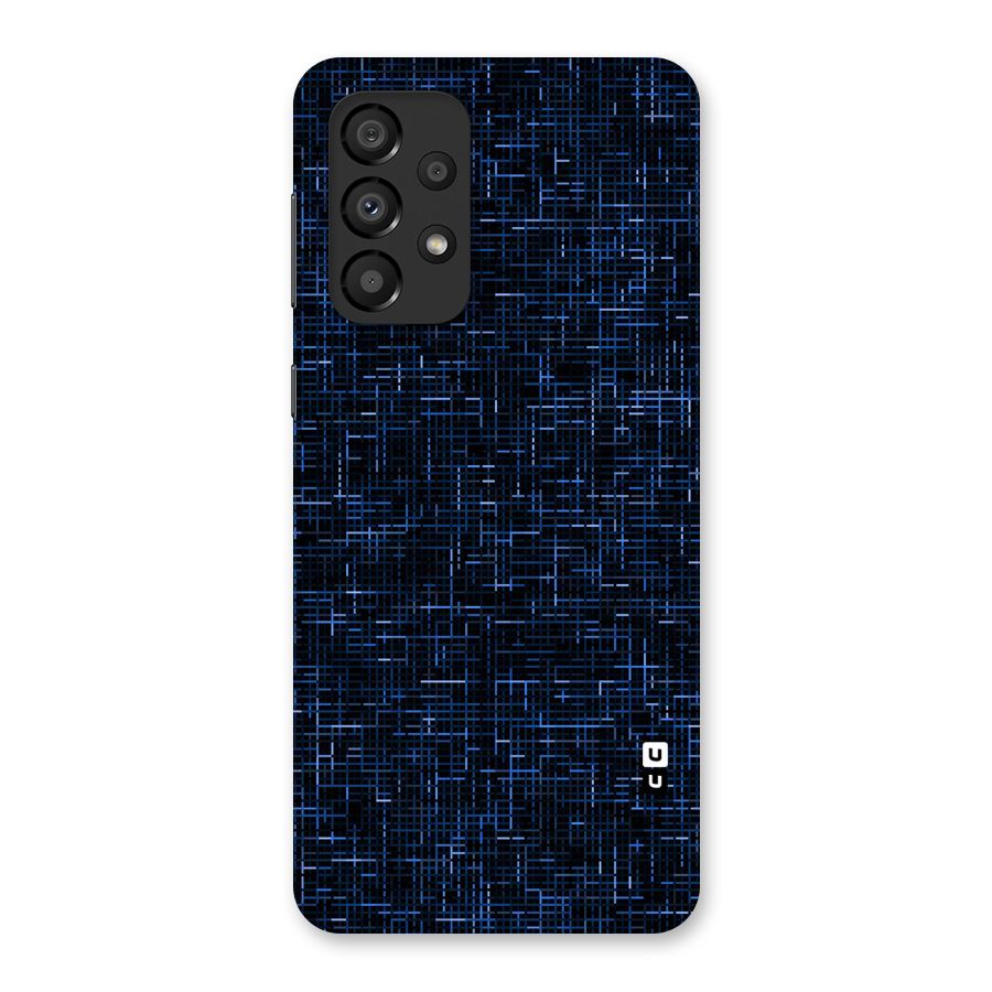 Criss Cross Blue Pattern Back Case for Galaxy A33 5G