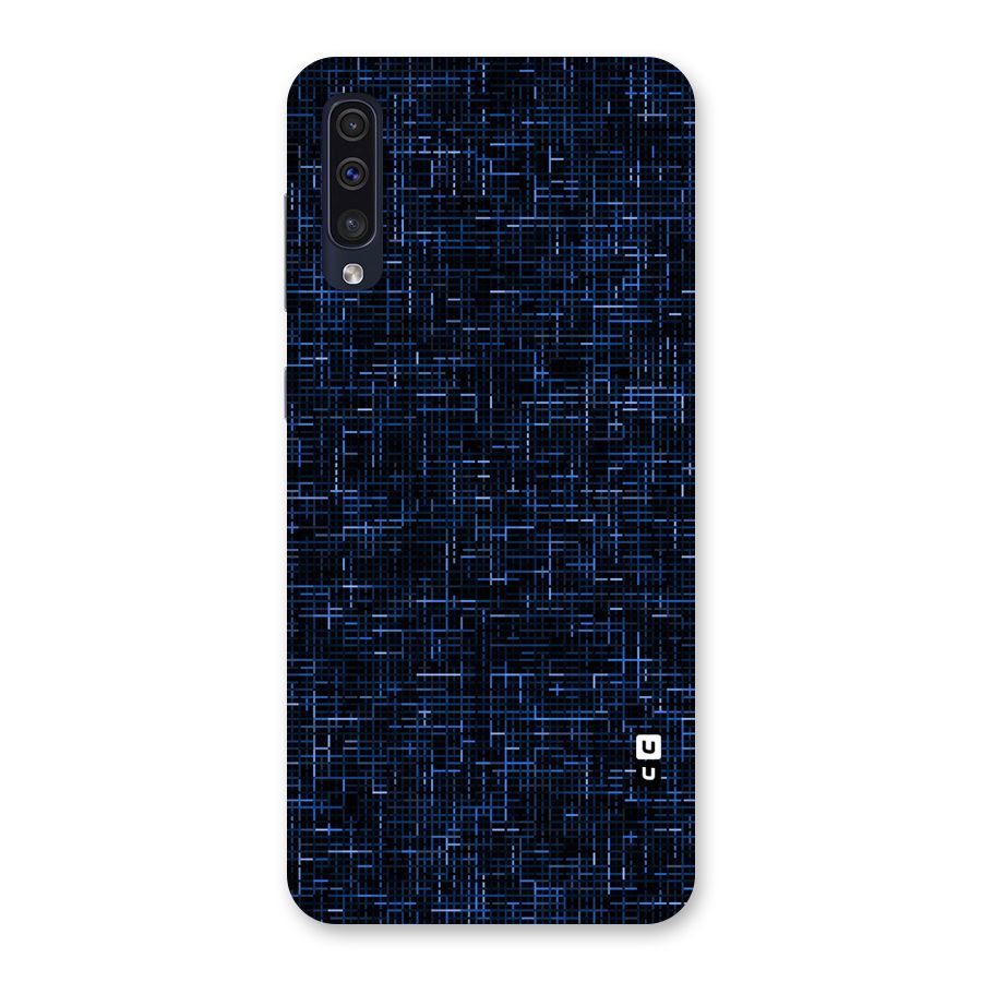Criss Cross Blue Pattern Back Case for Galaxy A50s