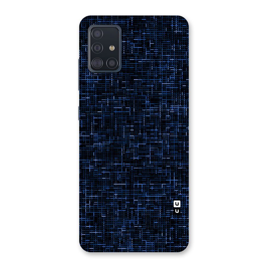 Criss Cross Blue Pattern Back Case for Galaxy A51