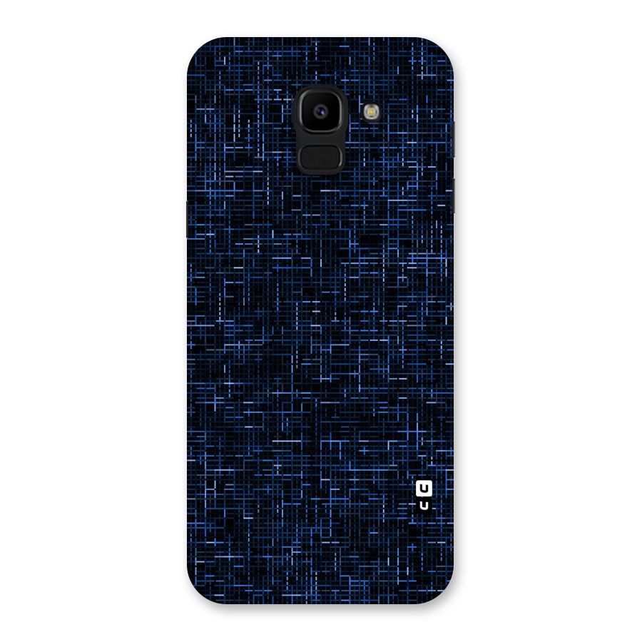 Criss Cross Blue Pattern Back Case for Galaxy J6