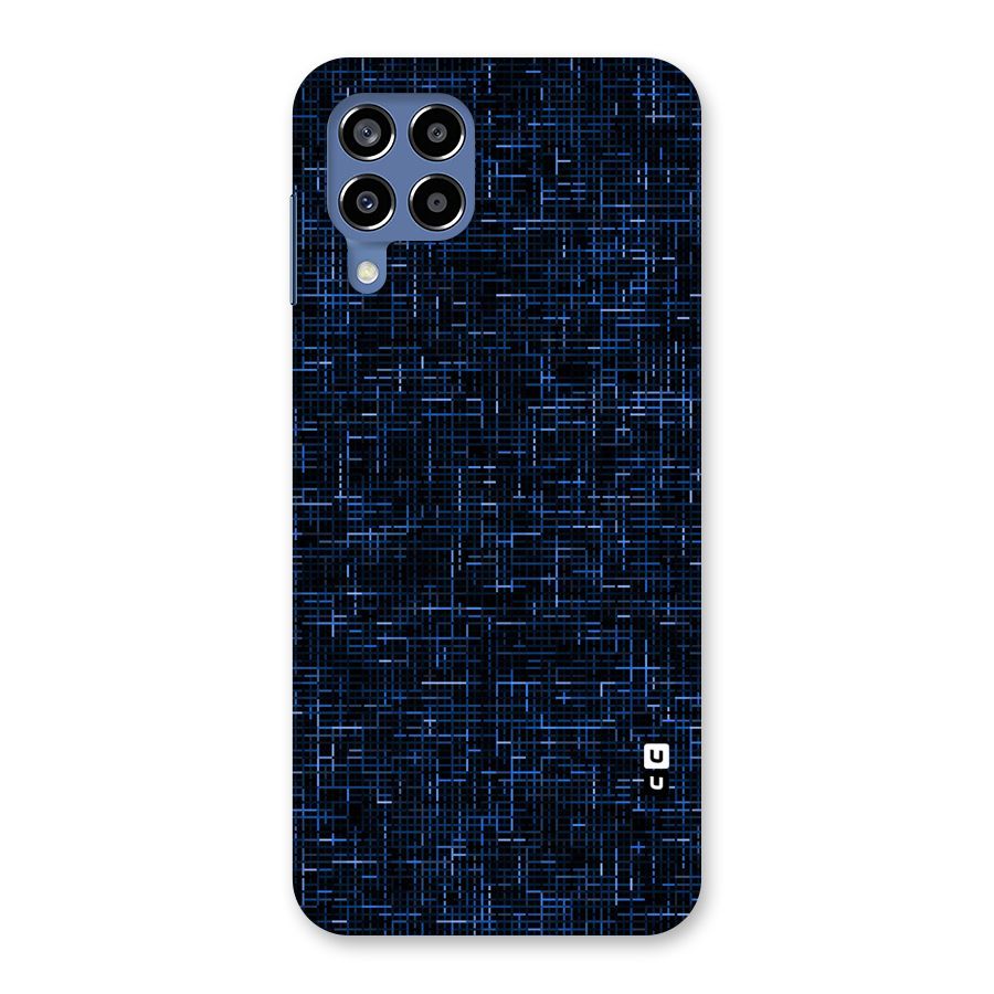 Criss Cross Blue Pattern Back Case for Galaxy M53 5G