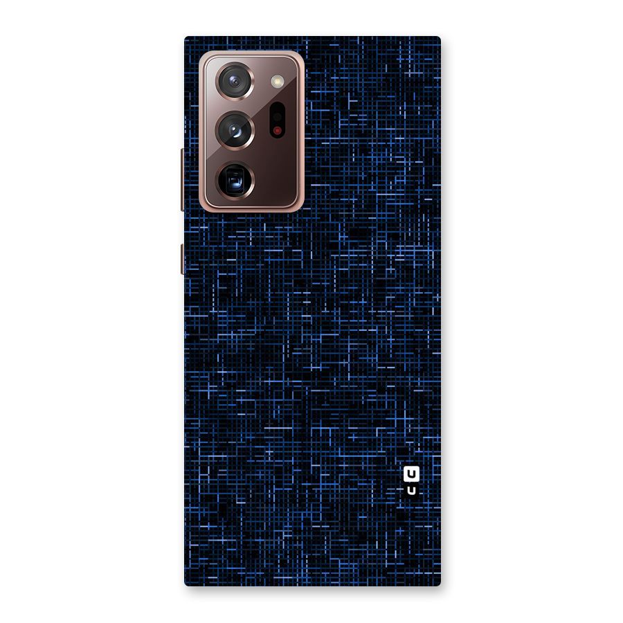 Criss Cross Blue Pattern Back Case for Galaxy Note 20 Ultra