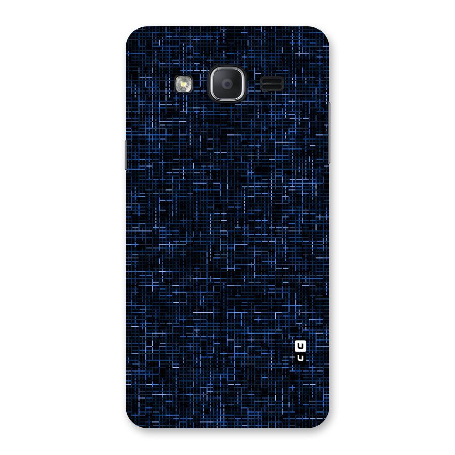 Criss Cross Blue Pattern Back Case for Galaxy On7 2015
