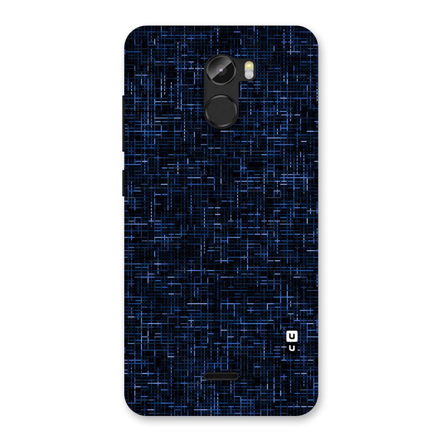 Criss Cross Blue Pattern Back Case for Gionee X1