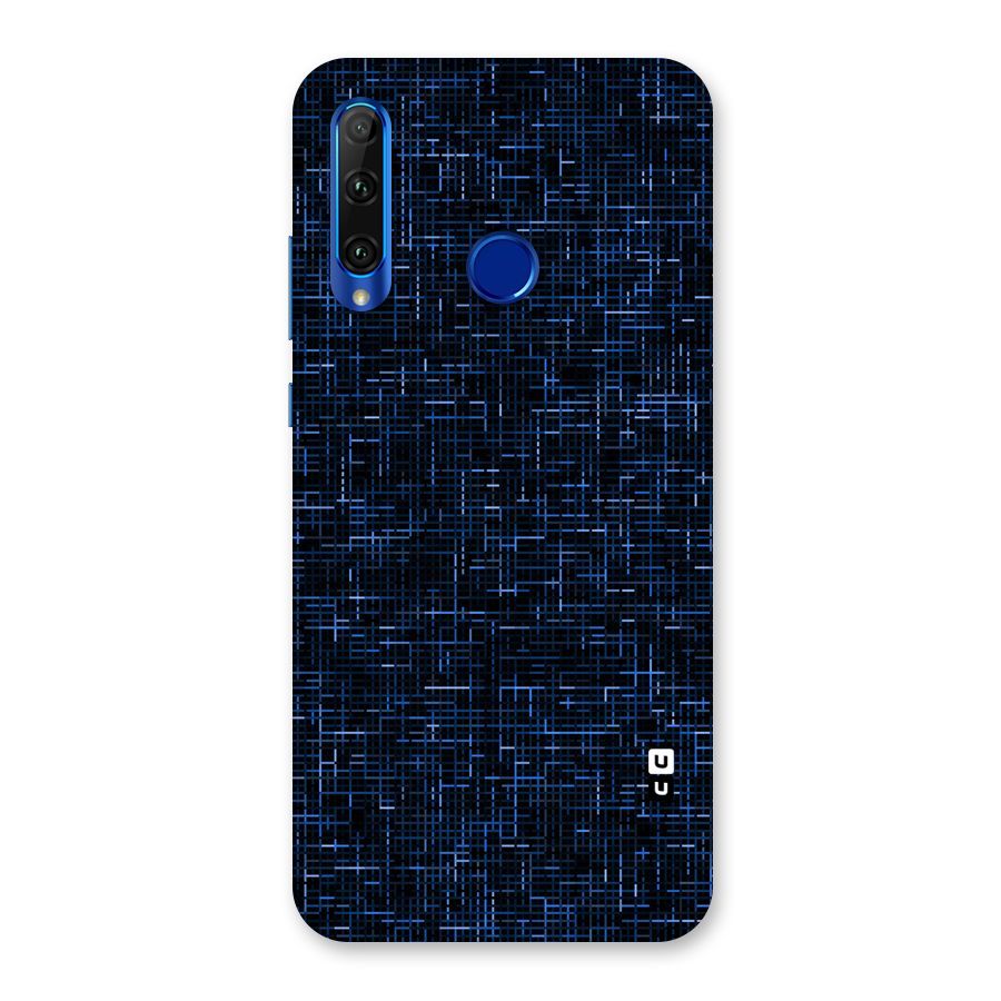 Criss Cross Blue Pattern Back Case for Honor 20i