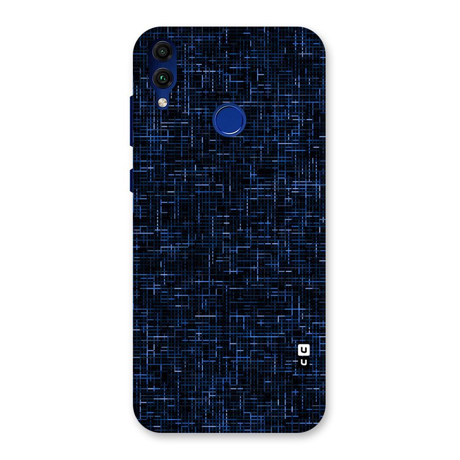 Criss Cross Blue Pattern Back Case for Honor 8C
